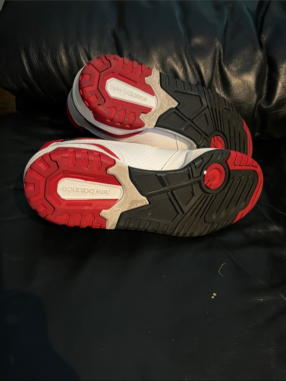 New Balance 550 Men’s White and Red Low-Top Sneakers - Picture 4 of 5